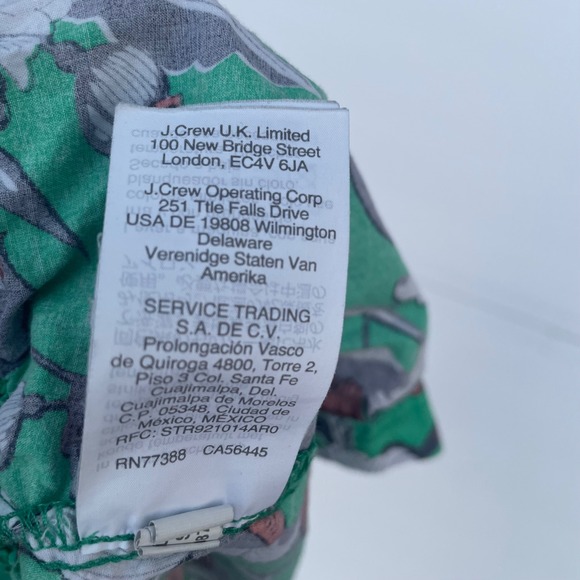 J. Crew Green Floral Cotton Pajama Shorts Womens Medium Drawstring Lounge Sleep - Picture 6 of 6